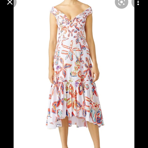 Peter Pilotto White Floral Sweetheart Dress $1,595 - Picture 2 of 9